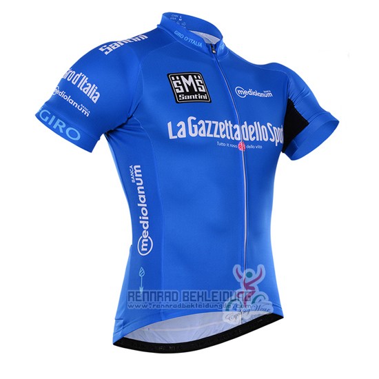 2016 Fahrradbekleidung Giro D'italien Blau und Wei Trikot Kurzarm und Tragerhose